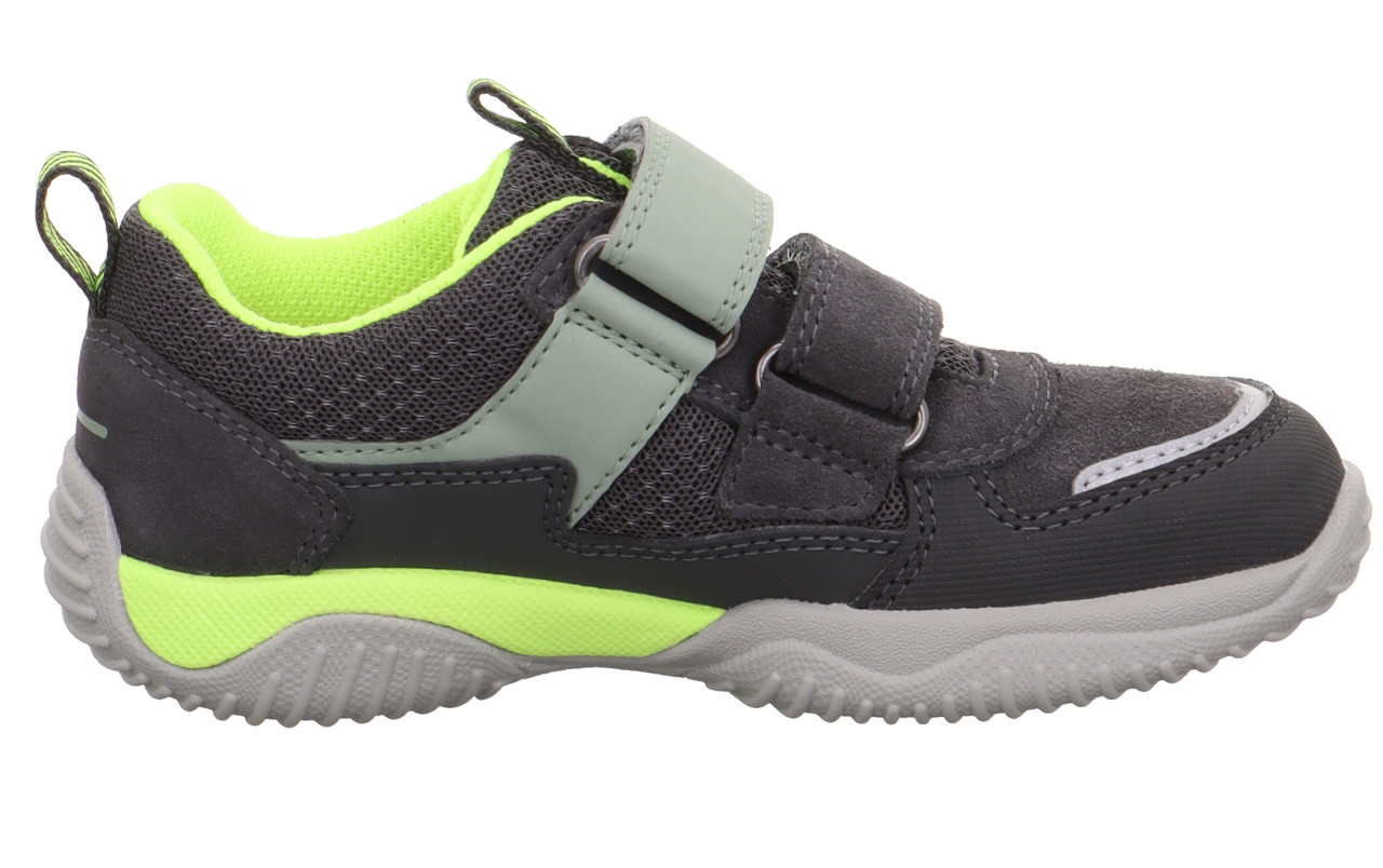 STORM - Grau/Gelb Sneaker low mit Klettverschluss