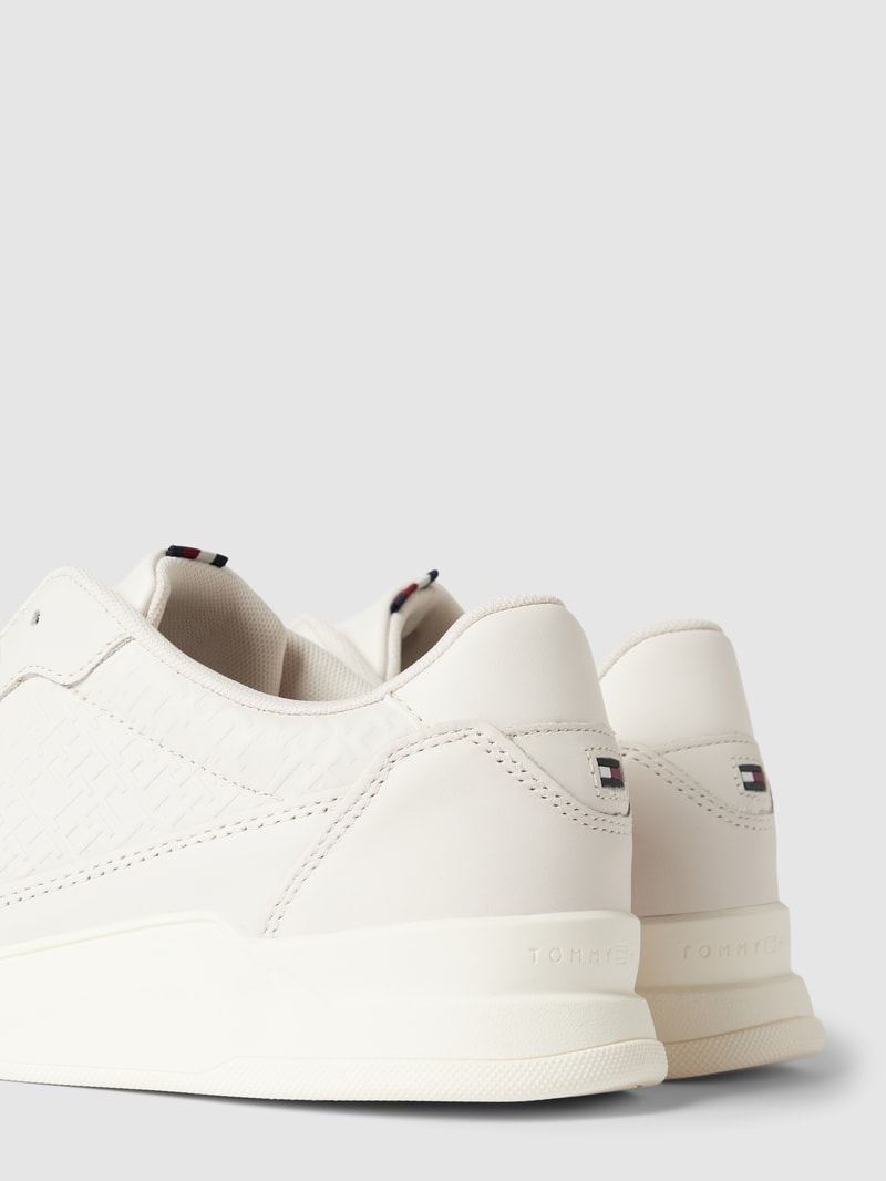 Sneaker aus Leder mit Strukturmuster Modell 'ELEVATED CUPSOLE' in weiß