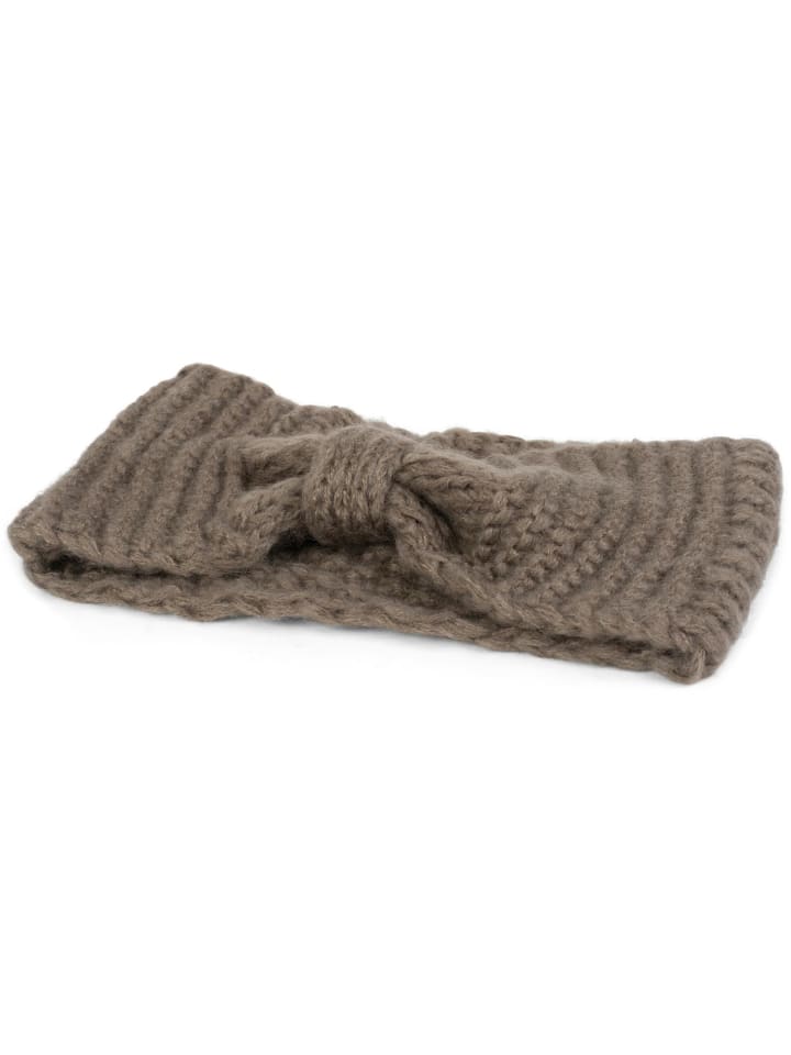 styleBREAKER Strick Stirnband in Taupe günstig kaufen onesize