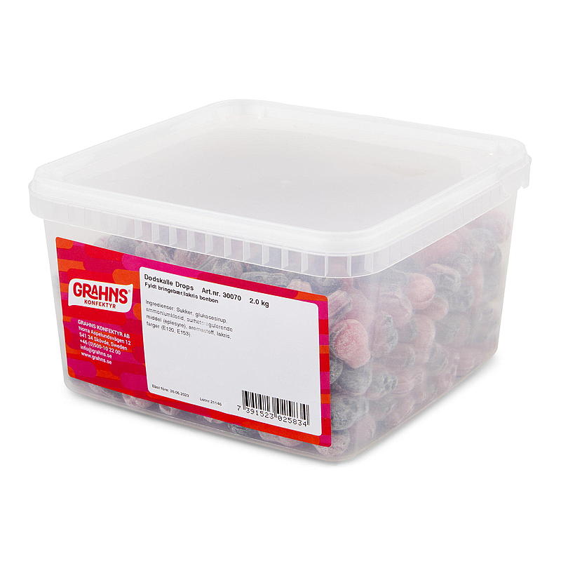KnallGodt Bringebær/lakris 2 kg