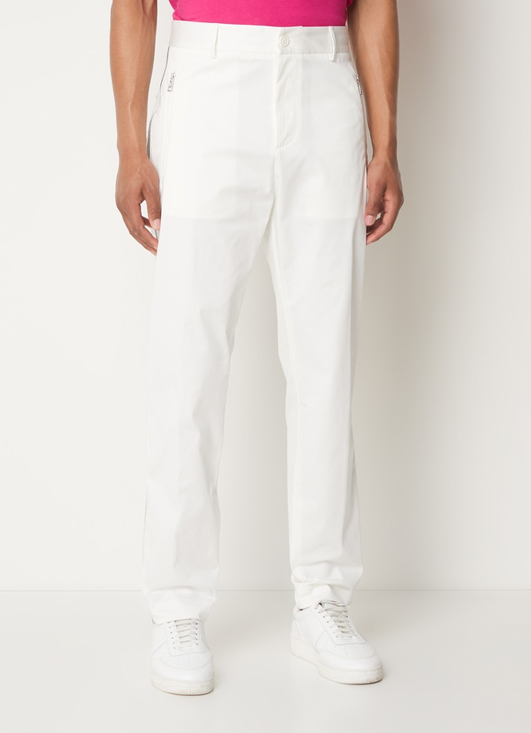 Moncler hlače slim kroja s logotipom i prugastim detaljima