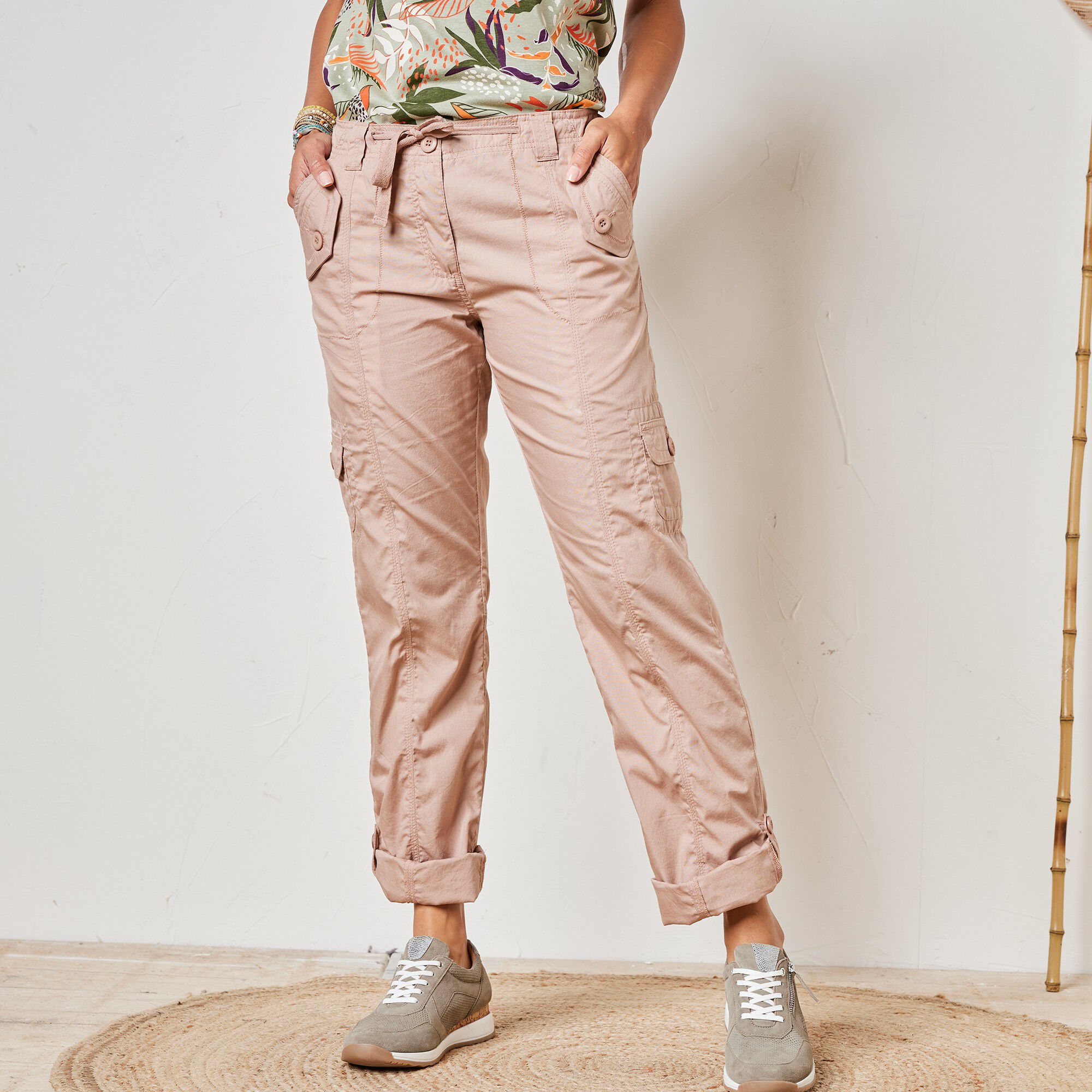 Pantalon battle retroussable