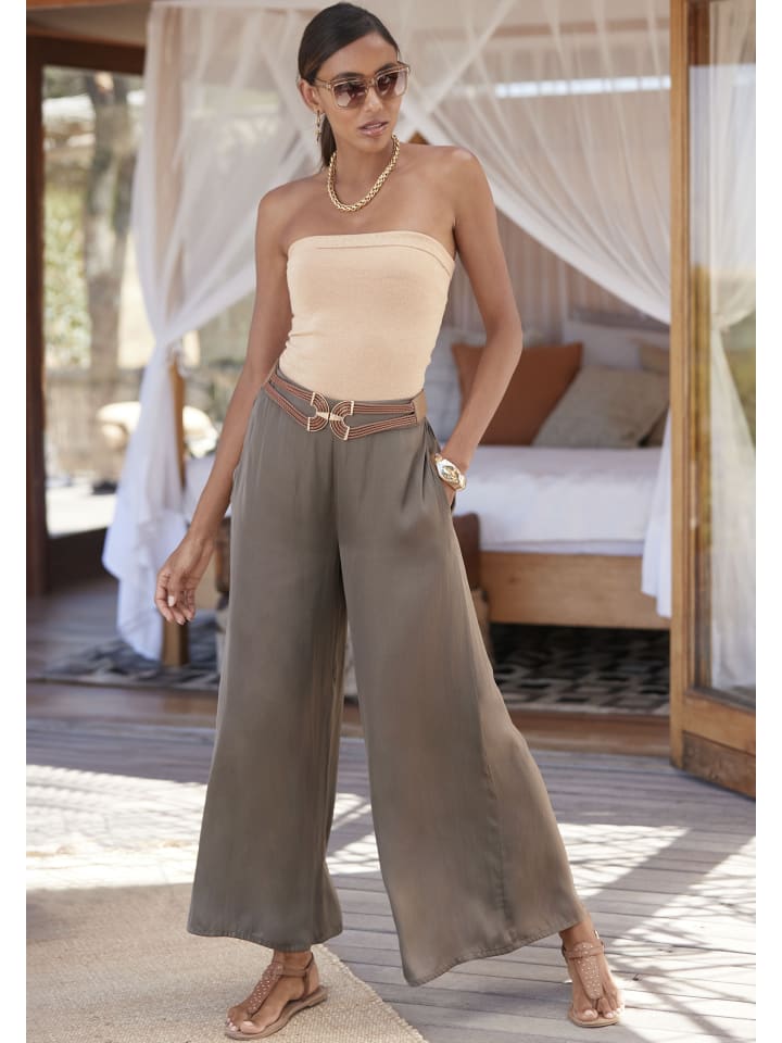 LASCANA Webhose in khaki günstig kaufen