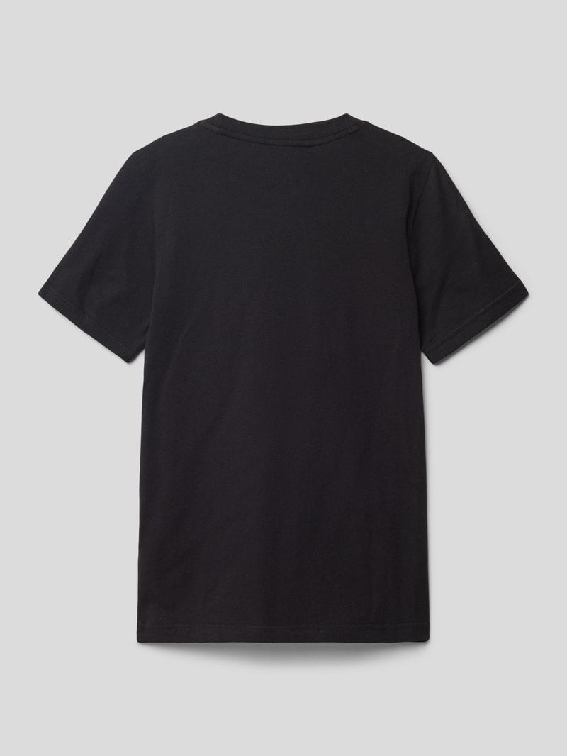T-Shirt mit Label-Print in schwarz