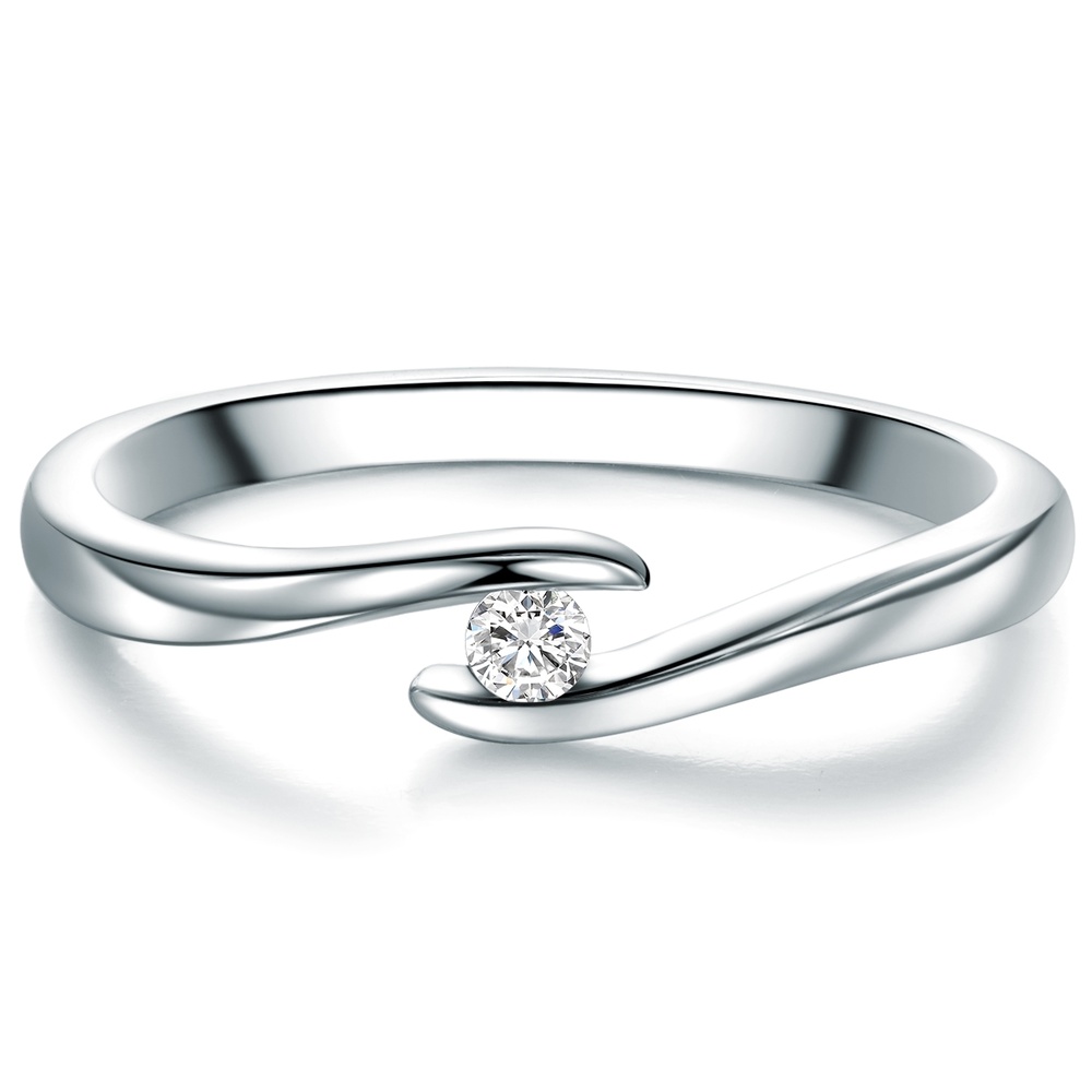 Trilani Bague en diamant Argent sterling Diamant en Argent Bague