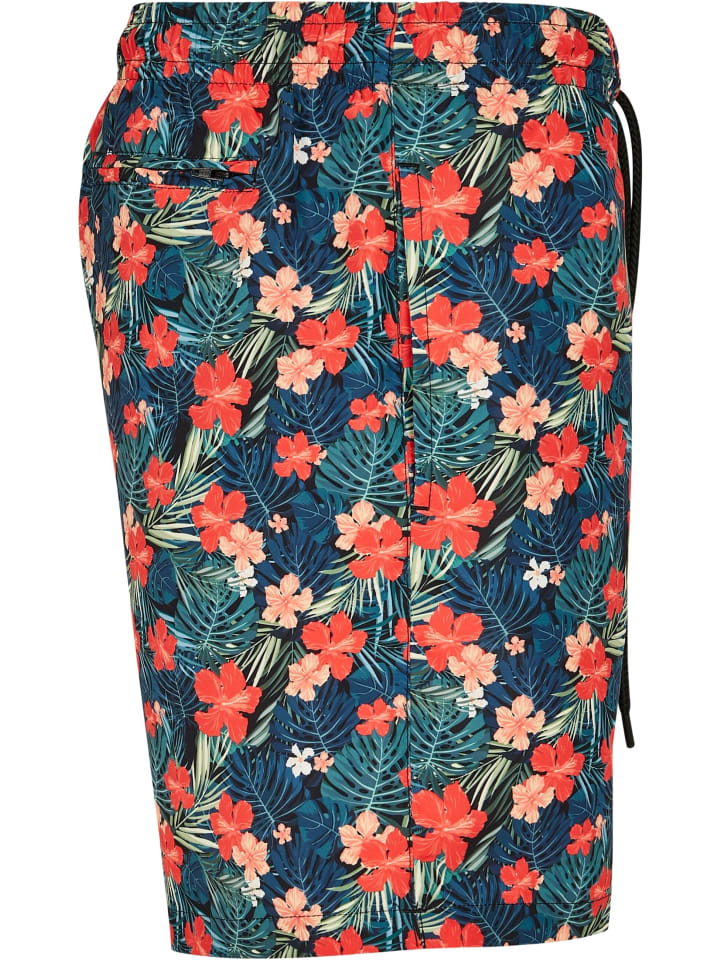 Urban Classics Urban Classics Badeshorts in blk/tropical günstig kaufen