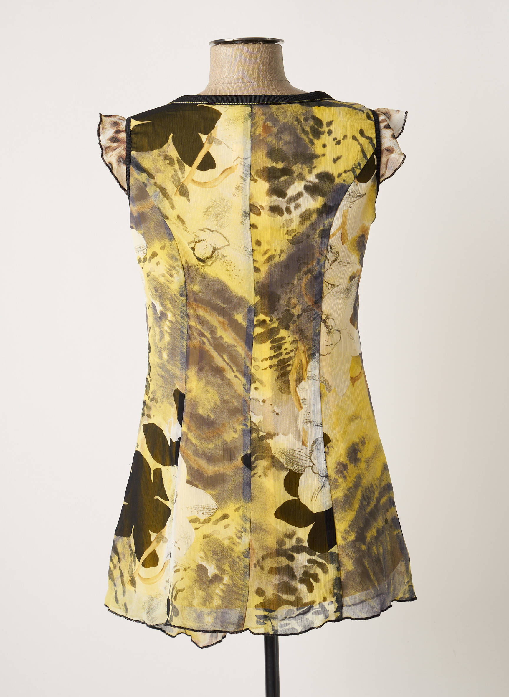 Guy Dubouis Tuniquemanchecourte Femme couleur jaune
