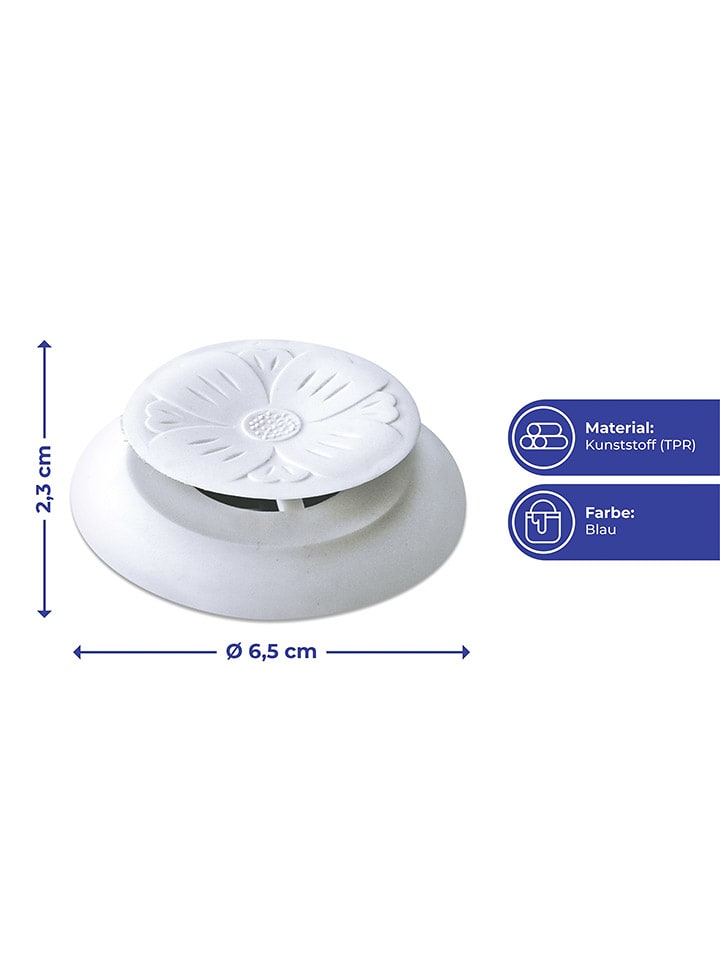 Wenko 2er-Set: Abflussstöpsel in Weiß - (H)2,3 x Ø 6,5 cm günstig kaufen onesize