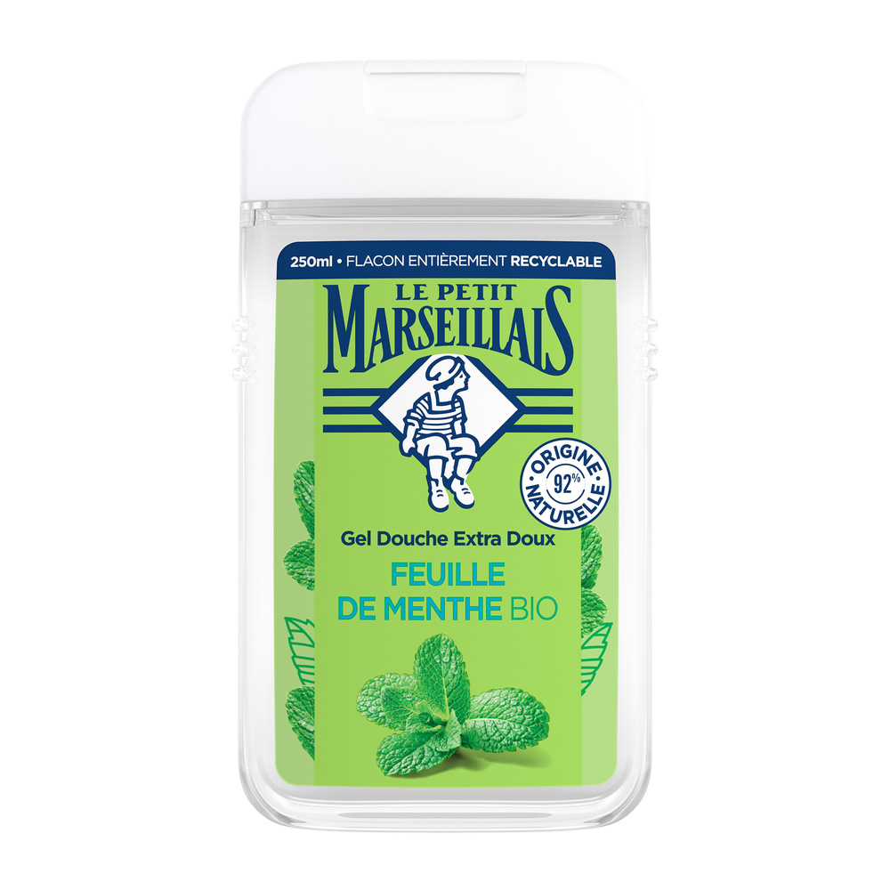 le petit marseillais Gel Douche Extra Doux Feuille de MentheFlacon 250 ml Gel douche