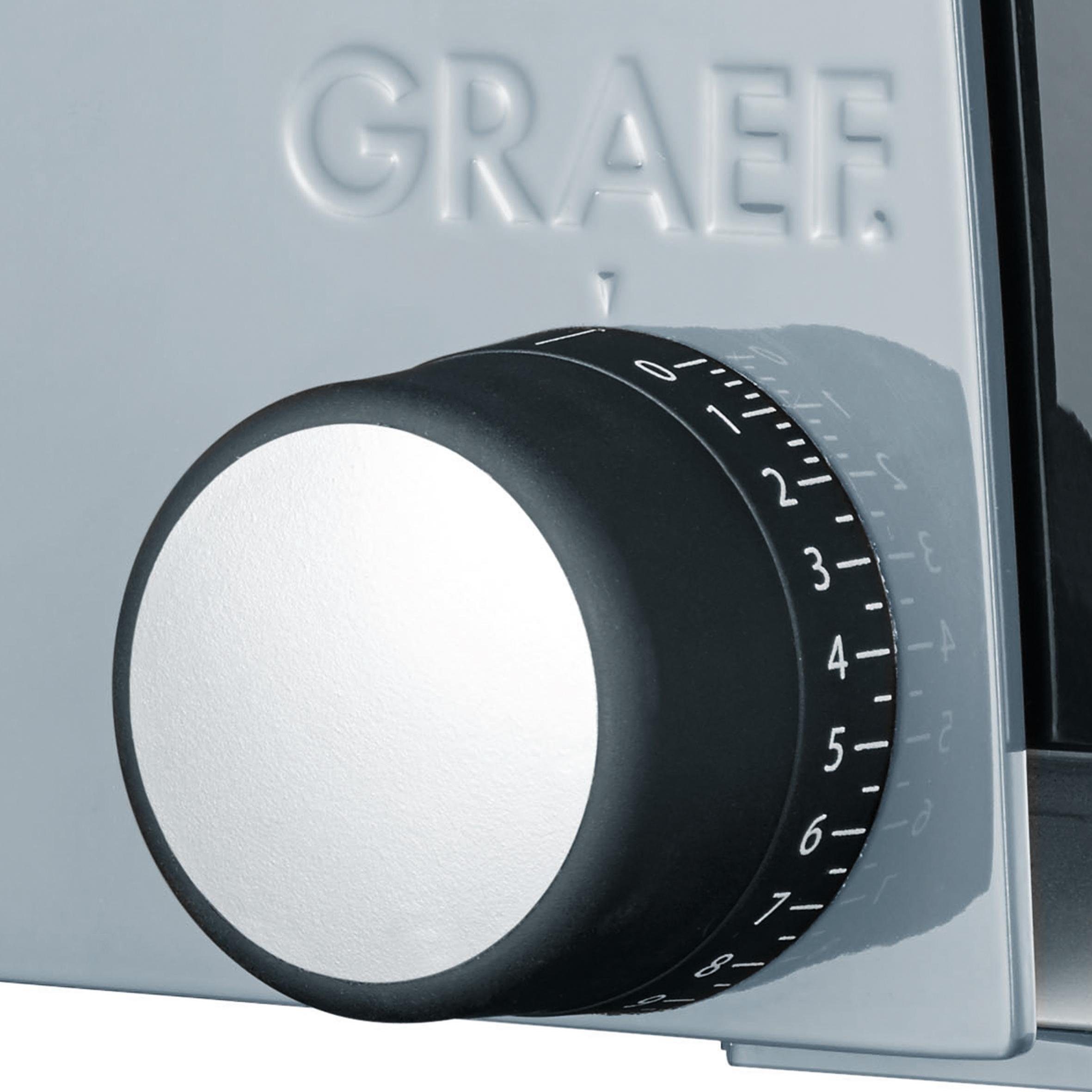 Graef Allesschneider Sliced Kitchen S 11120 Twin, 170 W, Stabiler und leichtgängiger Schlitten mit Kindersicherung