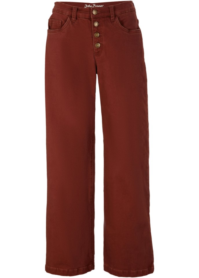 Stretch-Jeans Culotte, knöchelfrei
