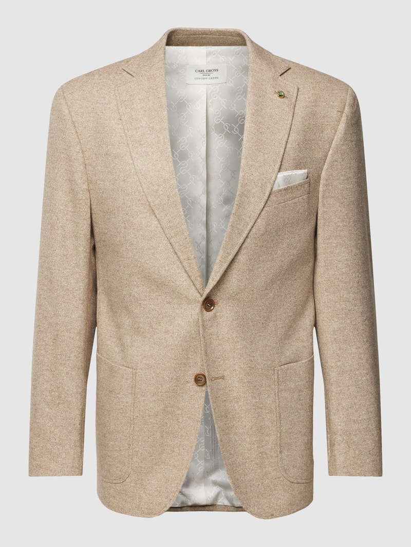 Regular Fit Sakko mit Reverskragen Modell 'Tedrick' in beige