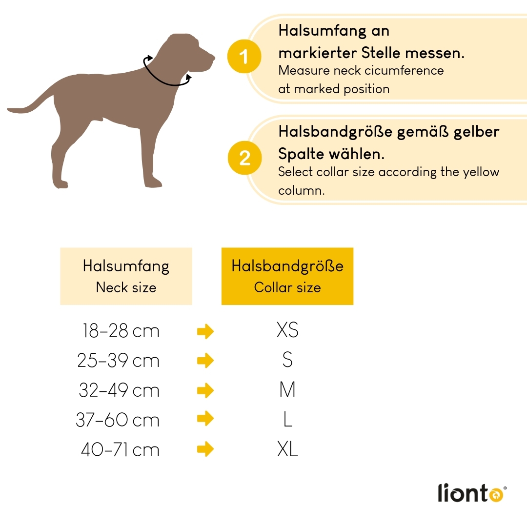 Lionto Hundehalsbänder Lionto verstellbares Hundehalsband braun M
