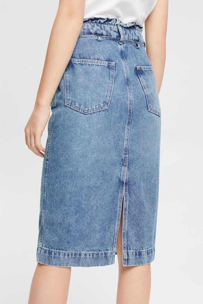 Jeansrock mit Paperbag-Bund