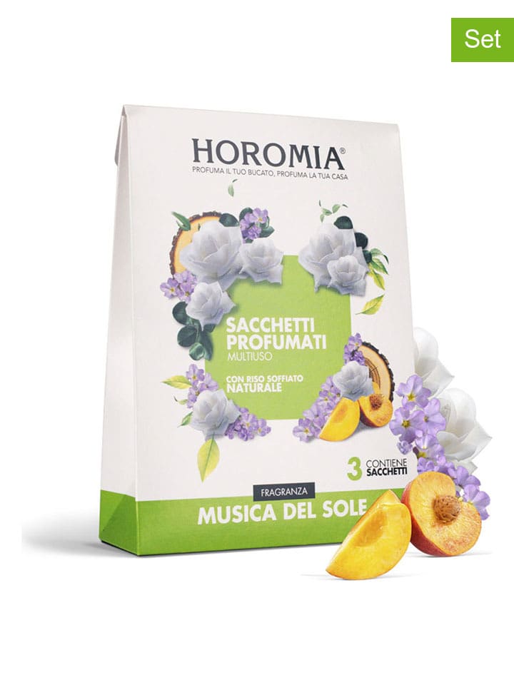 Horomia 3er-Set: Duftsachets ''Musica del Sole'' - 3x 12 g günstig kaufen onesize
