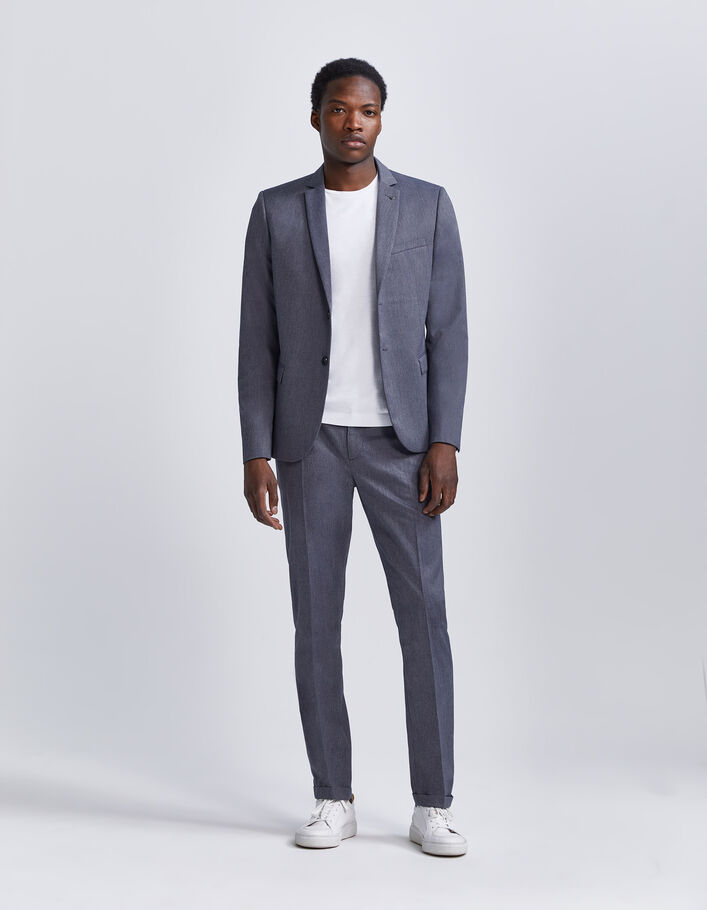 Pantalon de costume indigo effet denim Homme