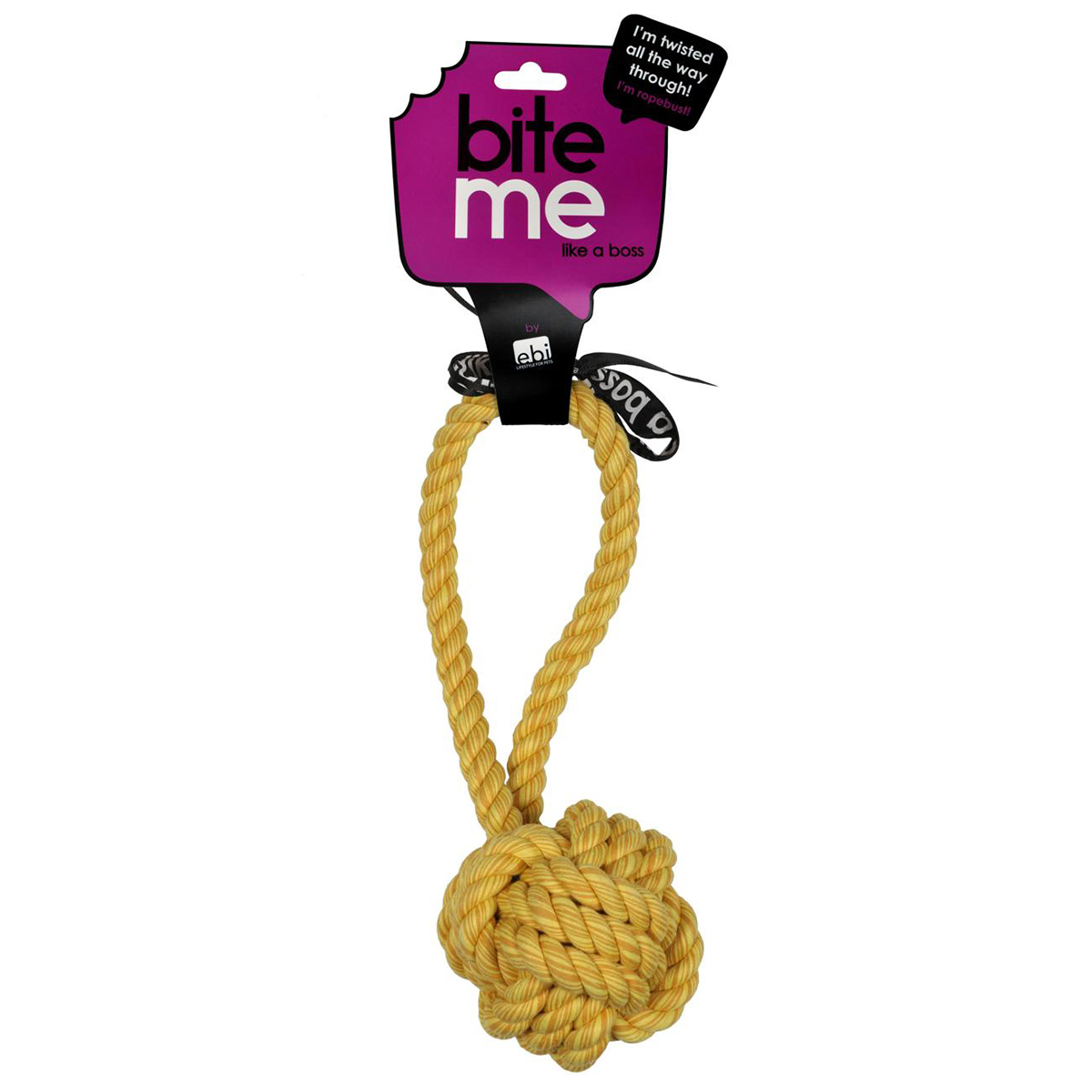 Ebi Bite Me - Are You Knots Tau Ball am Seil gelb 20cm
