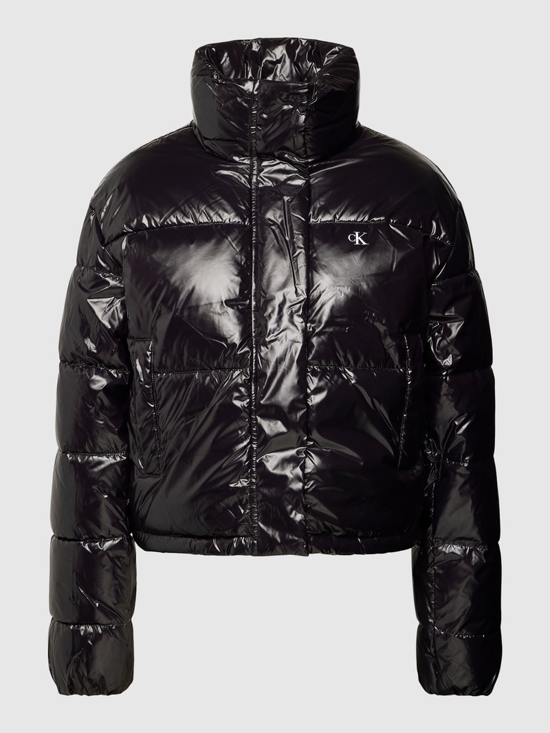 Steppjacke mit Stehkragen in black