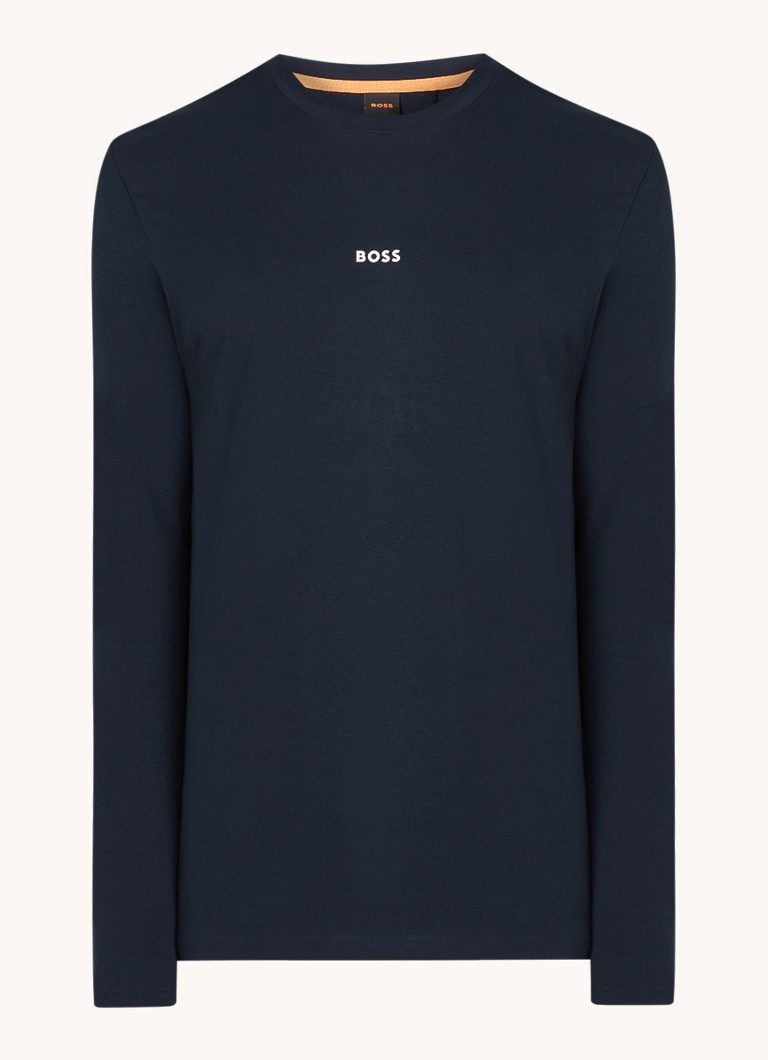 Koszulka z długim rękawem HUGO BOSS z nadrukowanym logo