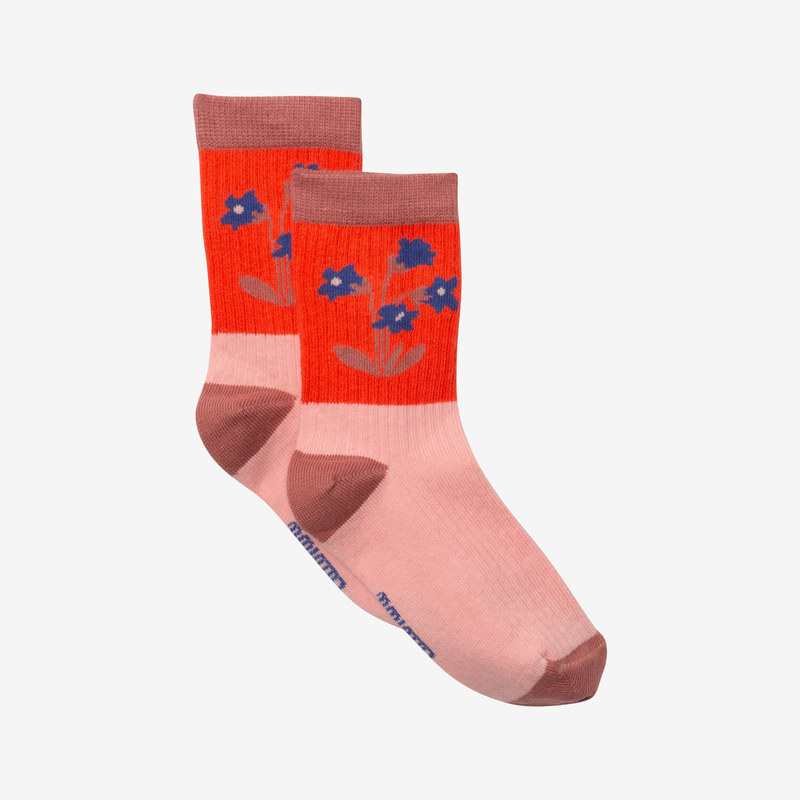 Chaussettes fille jacquard herbier rouges Catimini