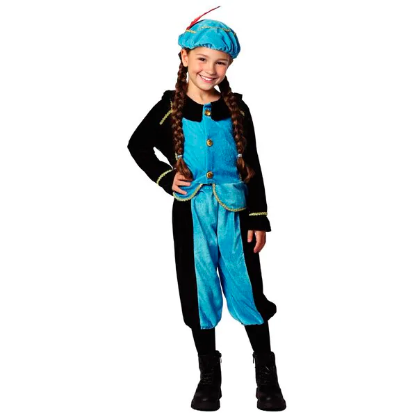 Sinterklaas segítő jelmez gyerek jelmez kék, 4-6 éves korig