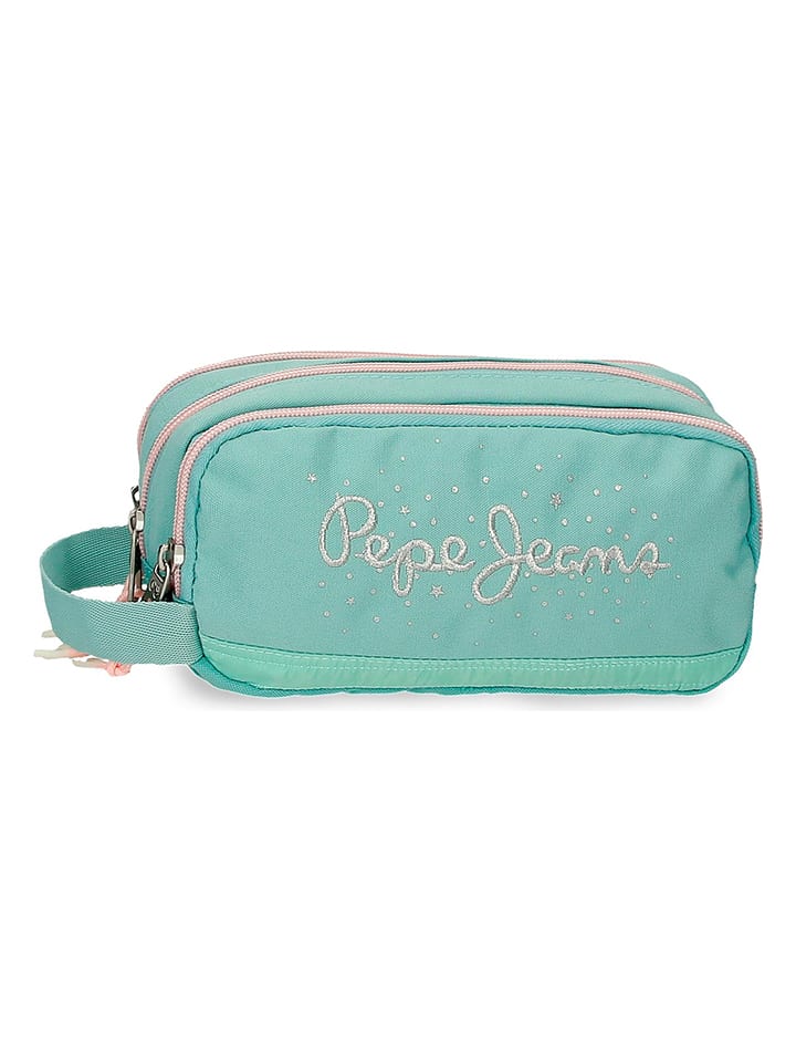 Pepe Jeans Federmäppchen in Türkis - (B)22 x (H)10 x (T)9 cm günstig kaufen onesize
