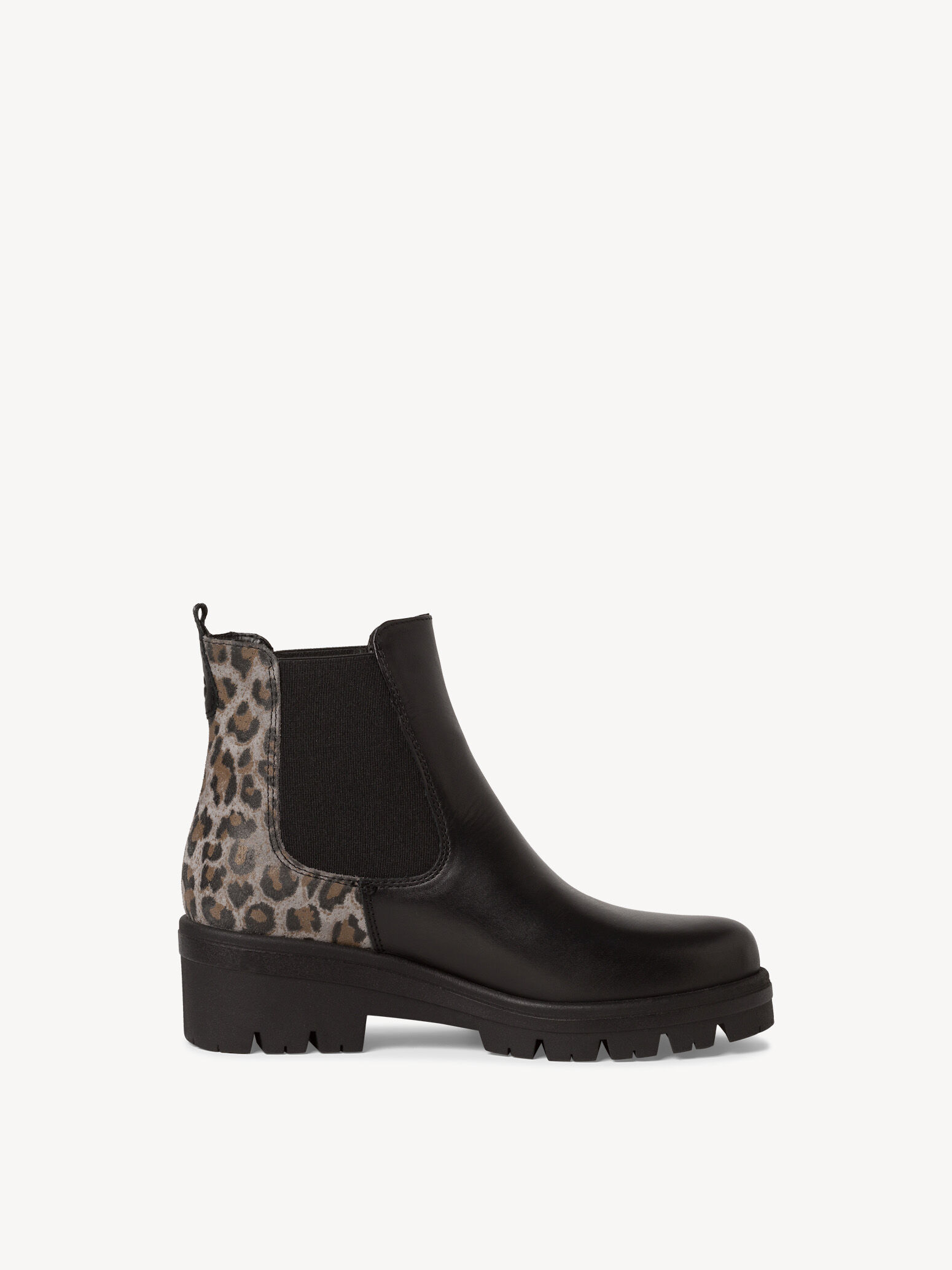 Bottine Chelsea en cuir - noir