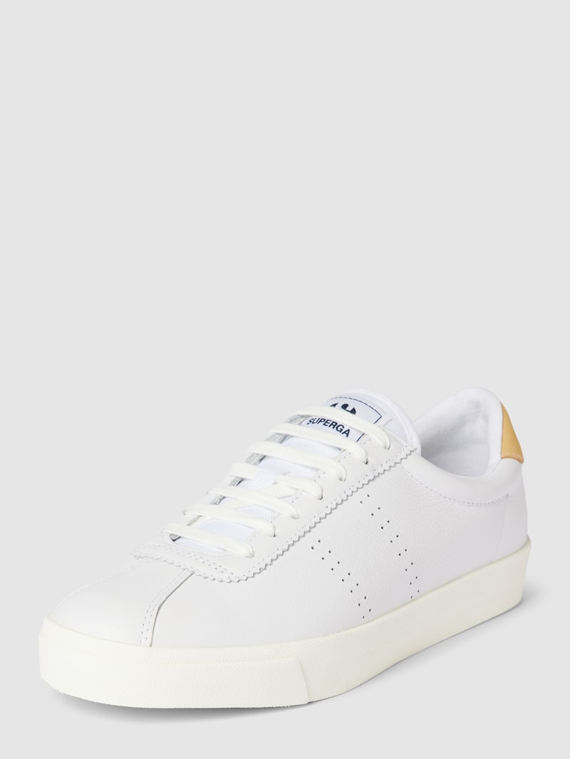 Sneaker mit Label-Details in hellgelb