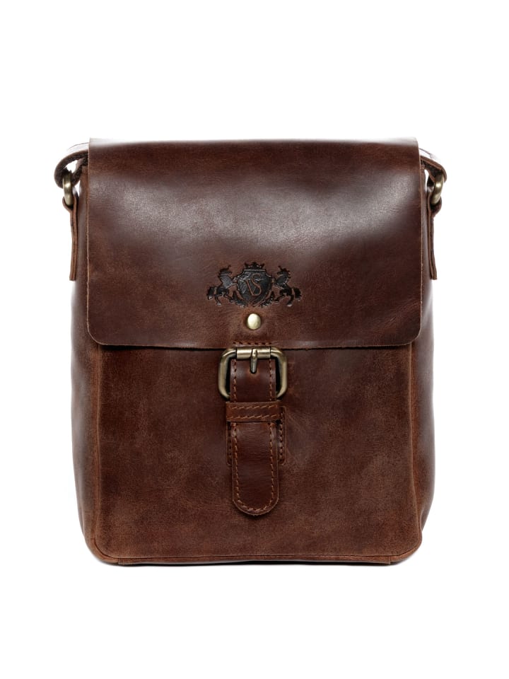 SID & VAIN Leder-Umhängetasche ORLANDO Umhängetasche Cross-Body Bag echt Leder in braun günstig kaufen onesize