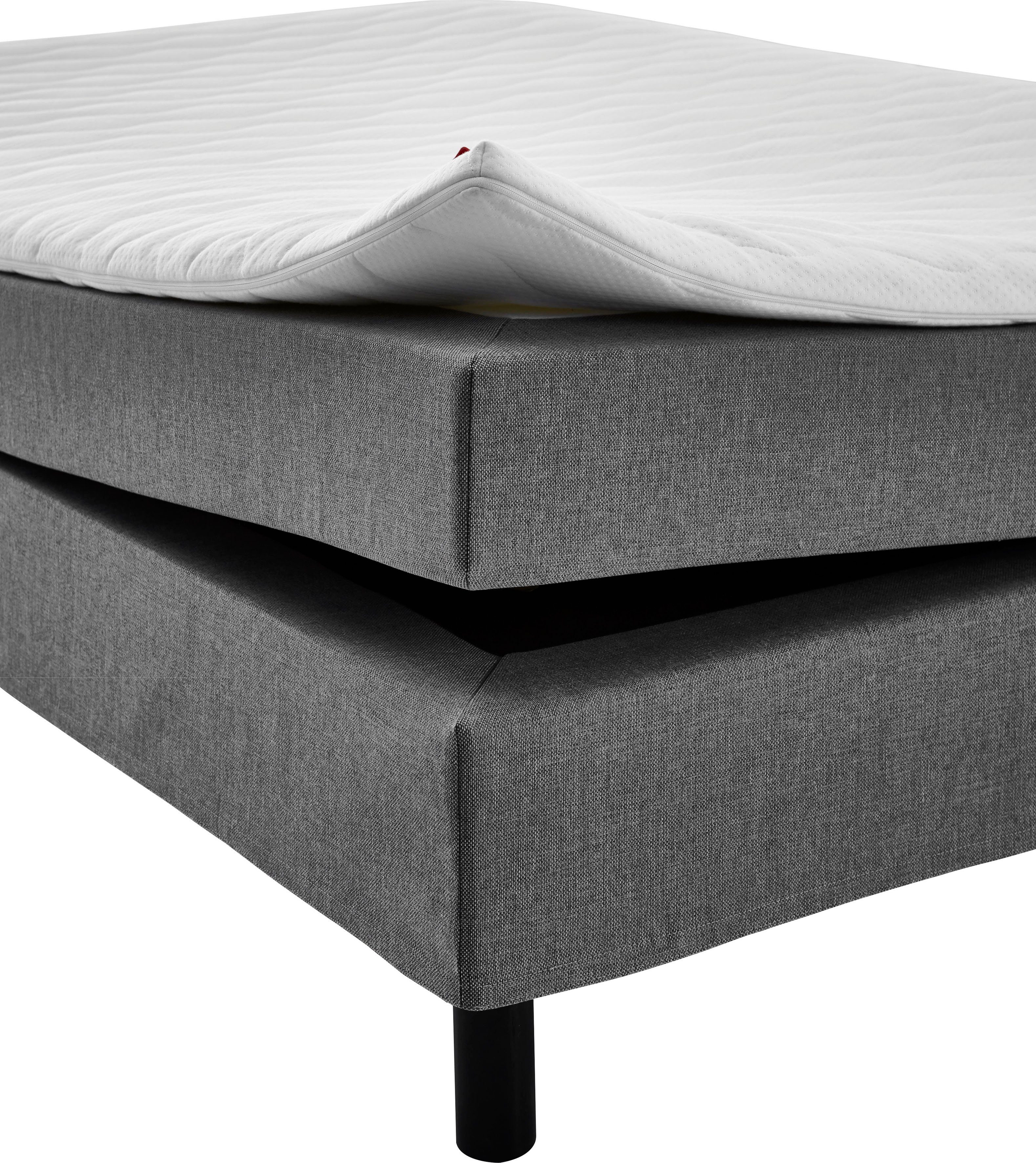ATLANTIC home collection Boxbett Happy, ohne Kopfteil, mit Topper, wahlweise mit oder ohne Bettwaren
