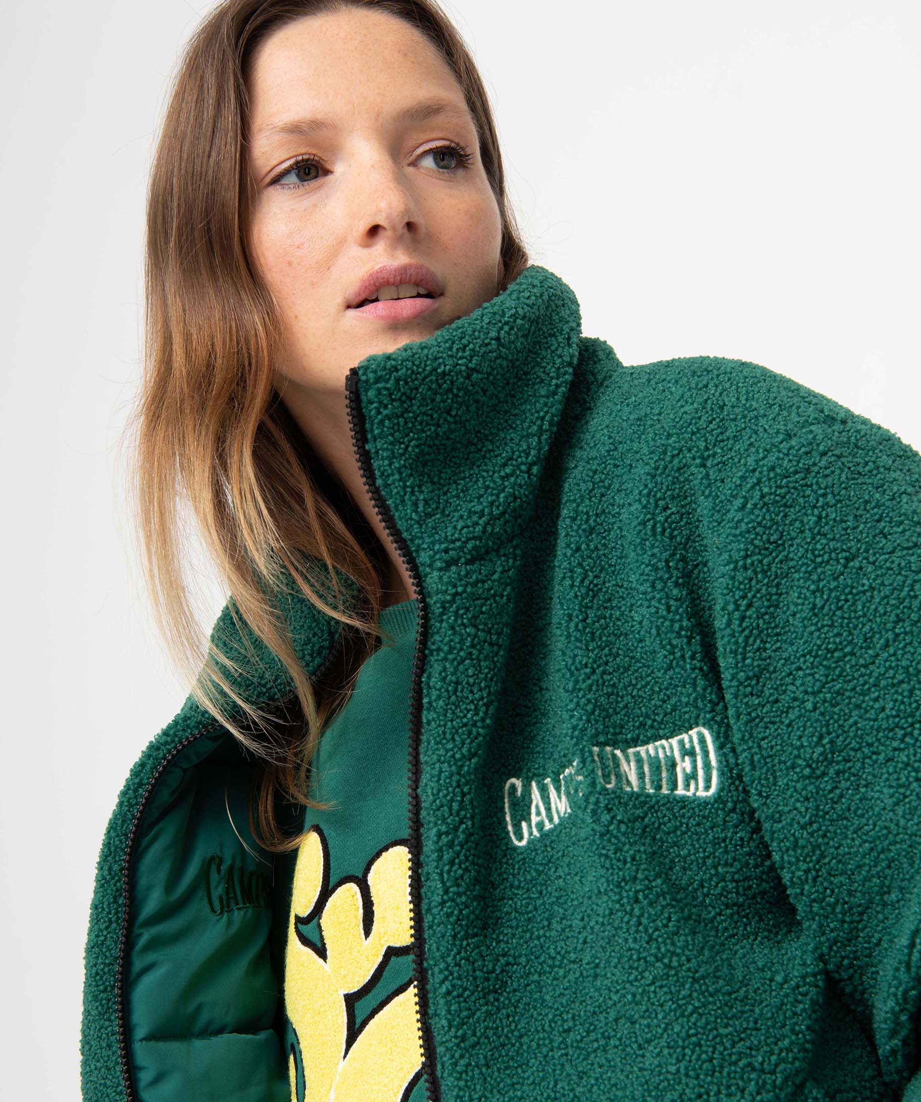 Blouson femme réversible - Camps United vert | GEMO