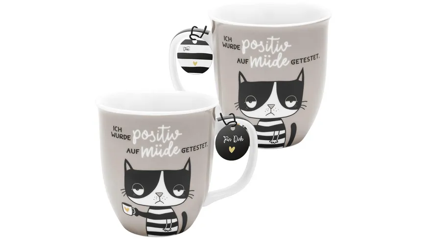 HAPPYLIFE Tasse »Positiv auf müde getestet«