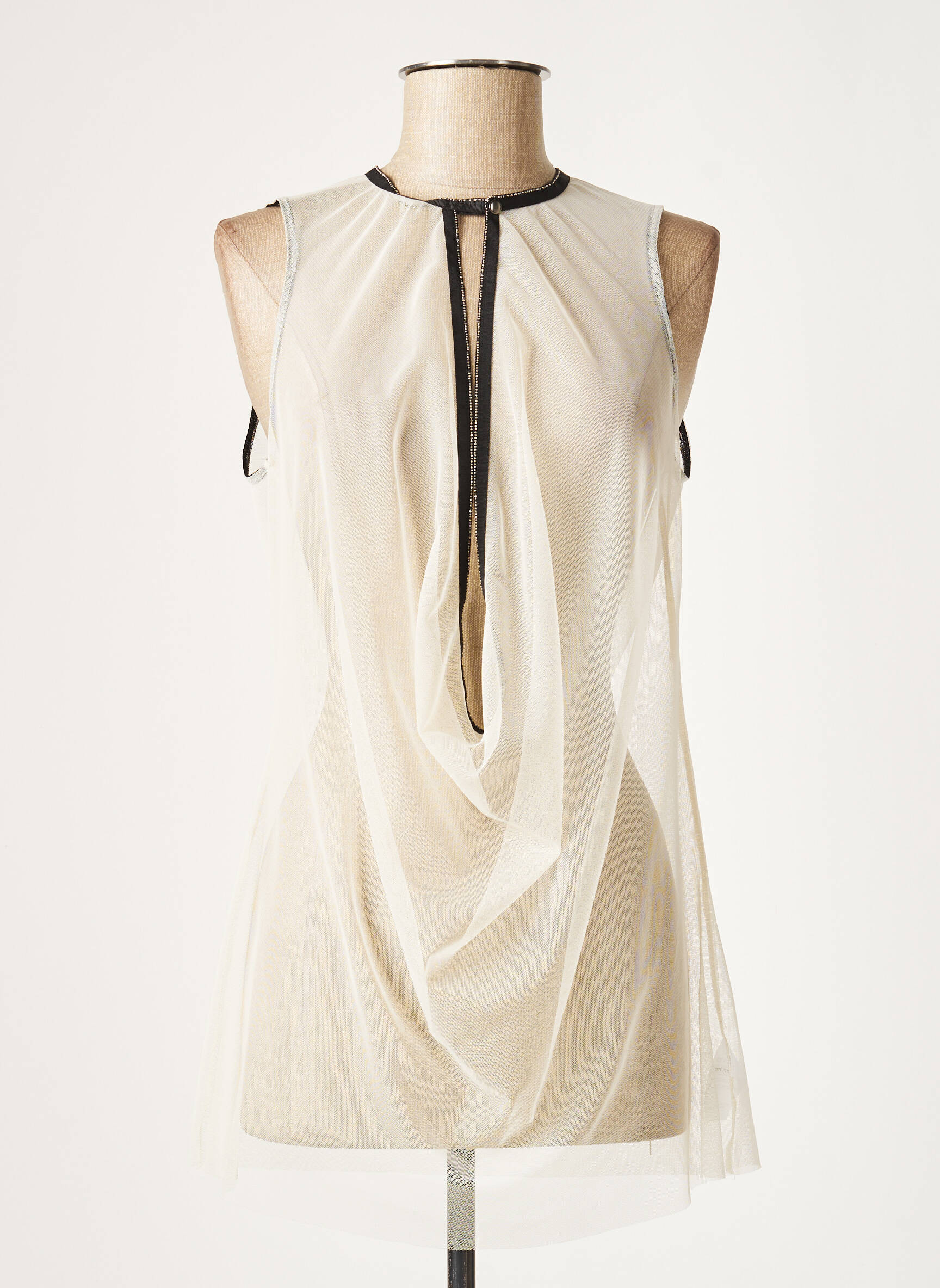 Lauren Vidal Tuniquesansmanche Femme couleur beige