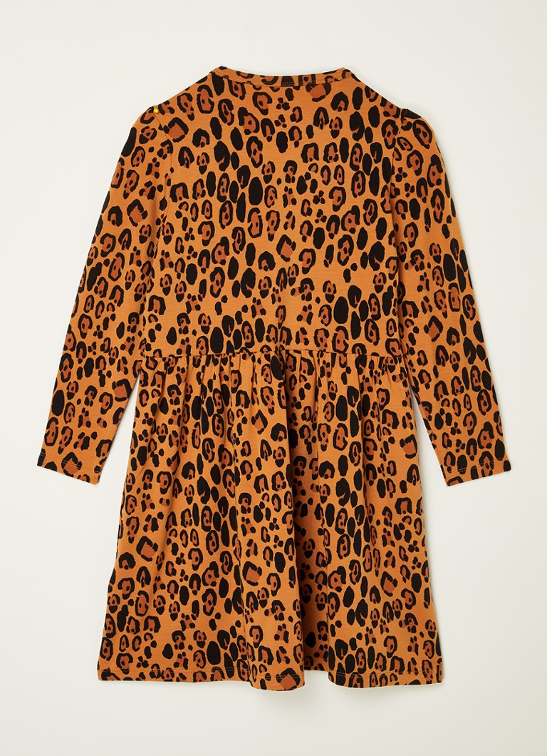 Mini abito Rodini in lyocell con stampa leopardata.