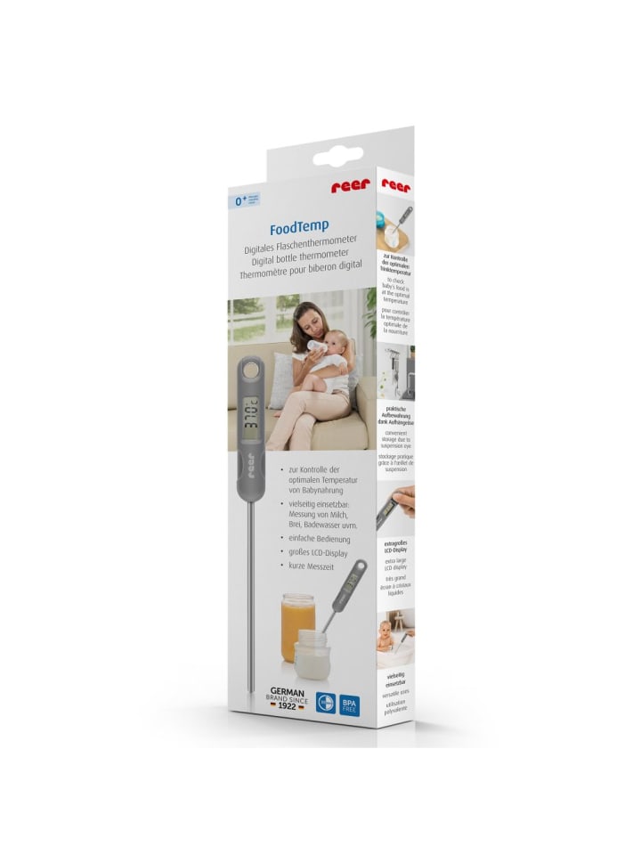 Reer Digitales Flaschenthermometer FoodTemp - Grau in grau günstig kaufen onesize