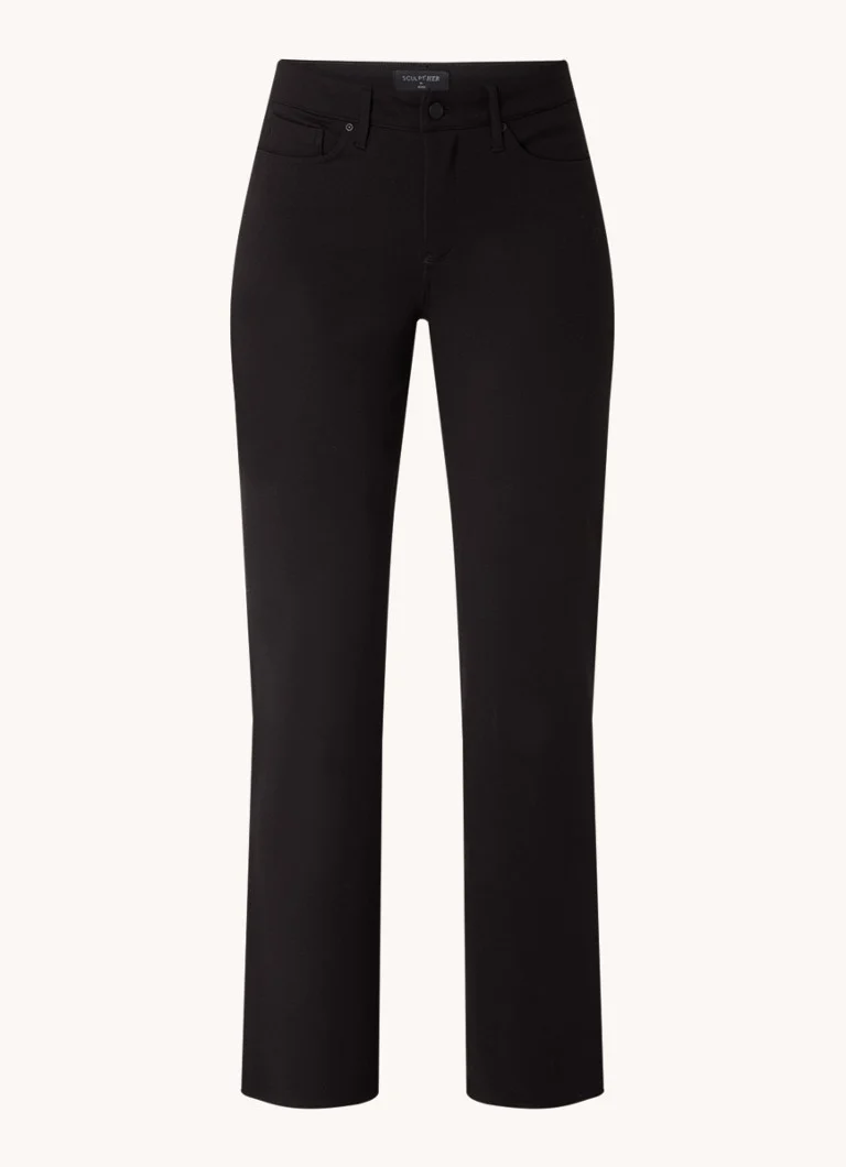 Pantaloni NYDJ Marilyn cu talie înaltă, drepți și buzunare laterale.
