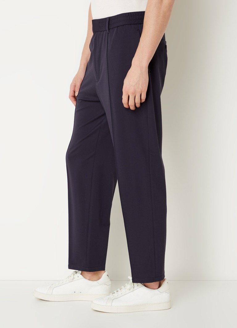 Pantaloni Emporio Armani cu croială dreaptă și vârf de oțel