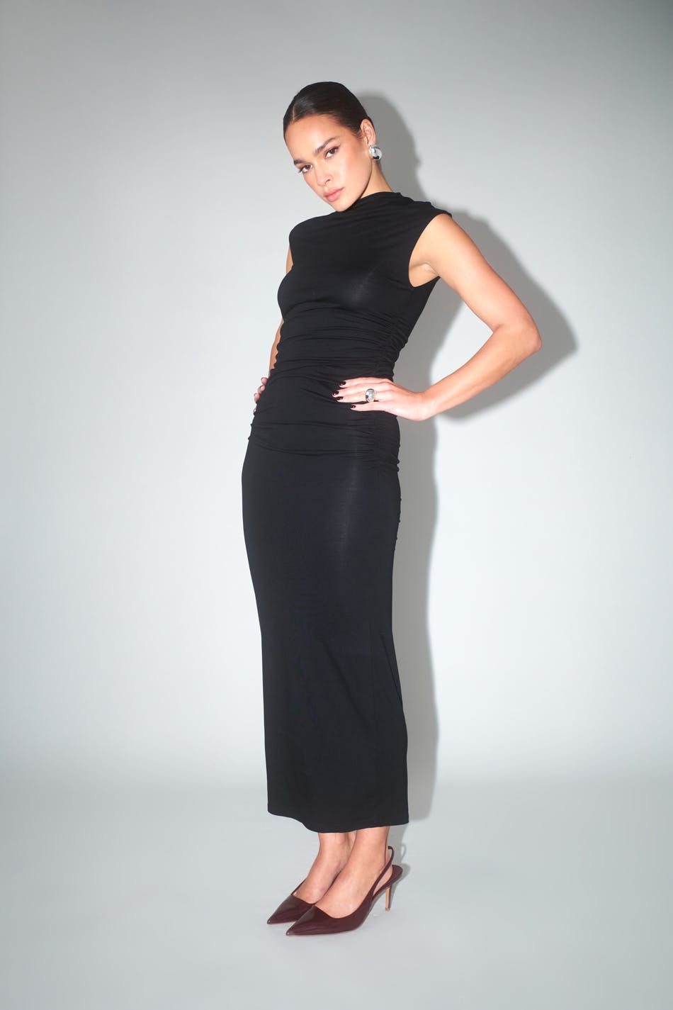 Midi ruched dress