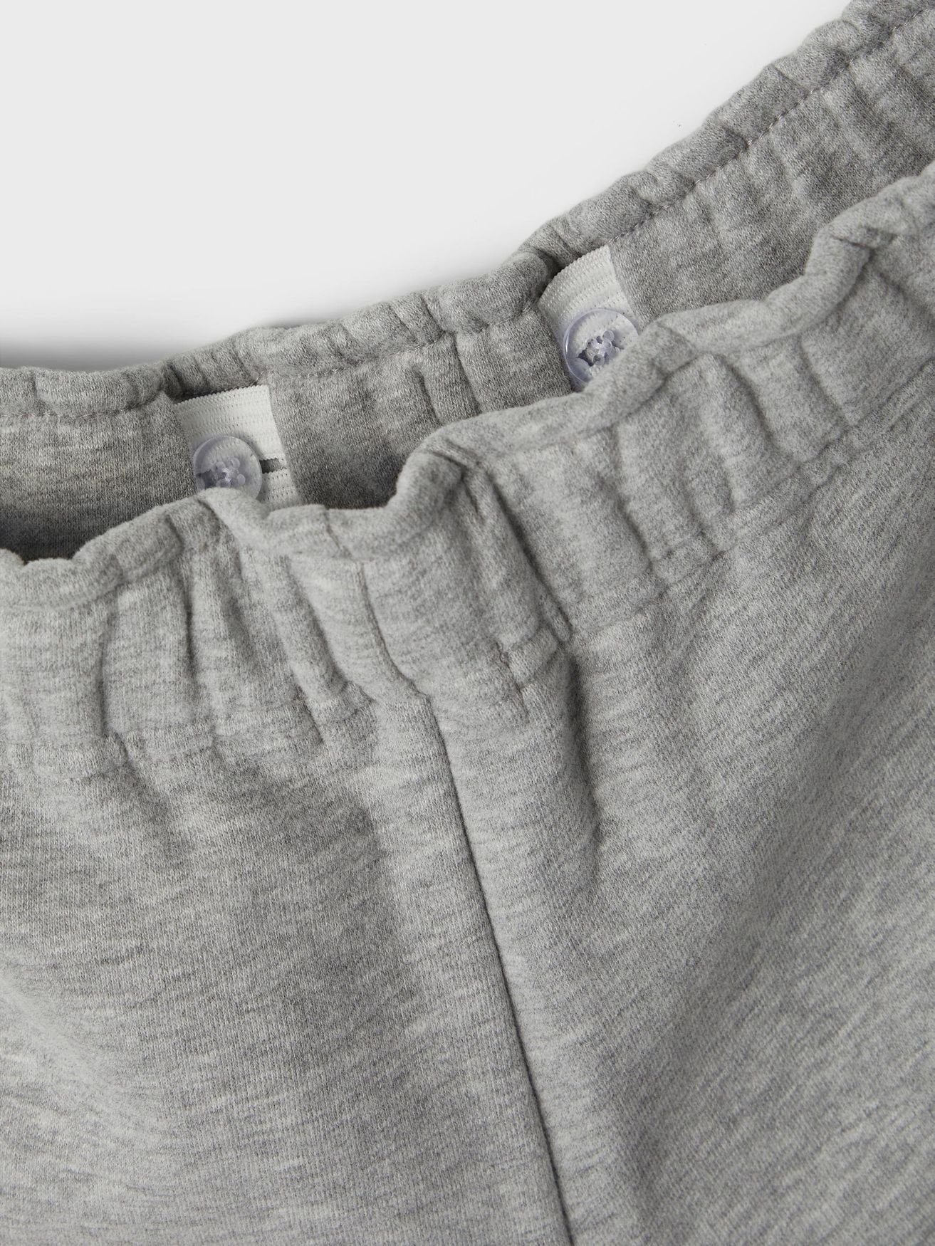 Name It Sweatpants Jogginghose mit Zier-Tunnelzug NKMLENO 5485 in Grau