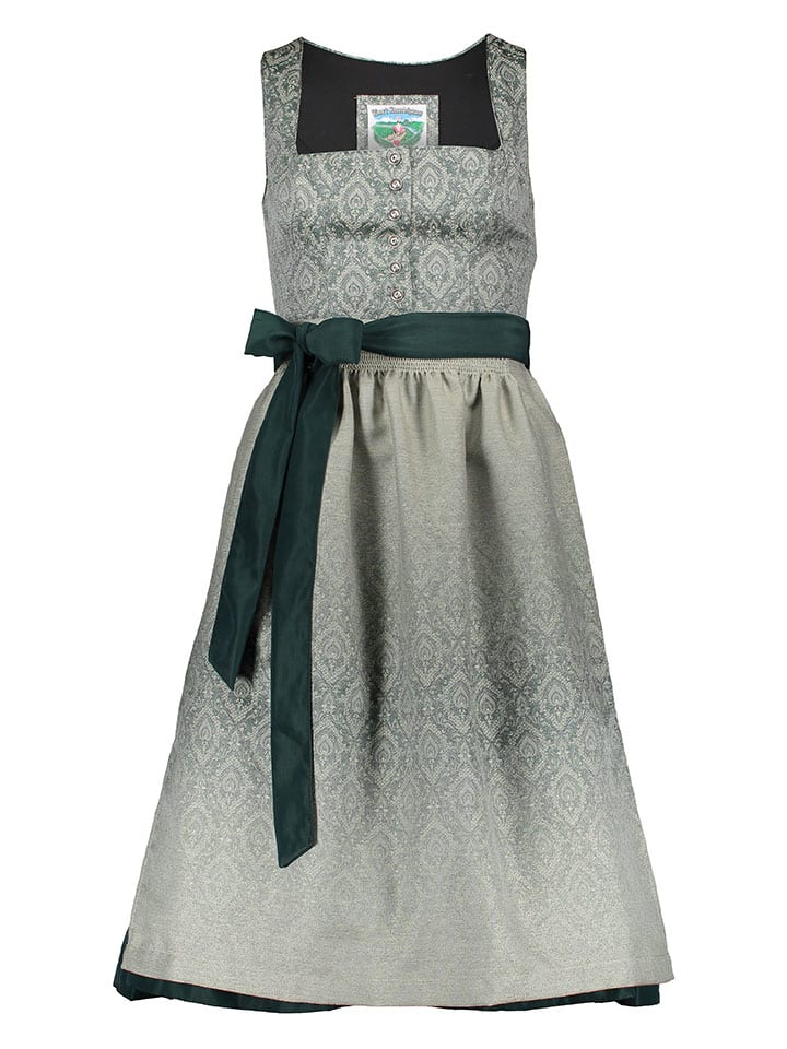 Turi Landhaus Dirndl in Petrol/ Hellgrau günstig kaufen
