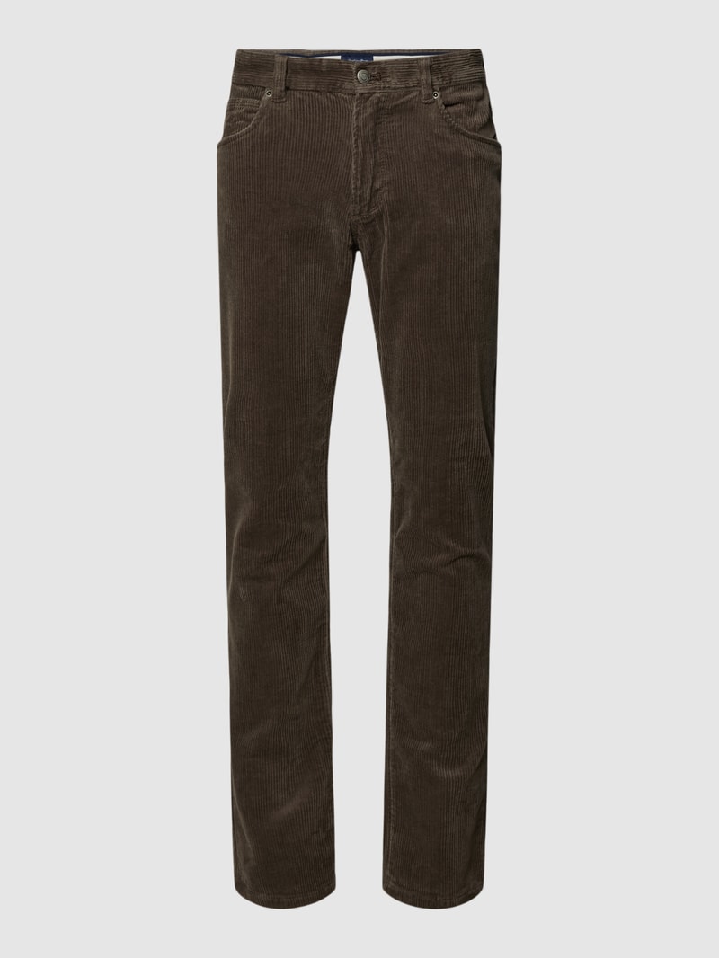 Cordhose im 5-Pocket-Design in taupe