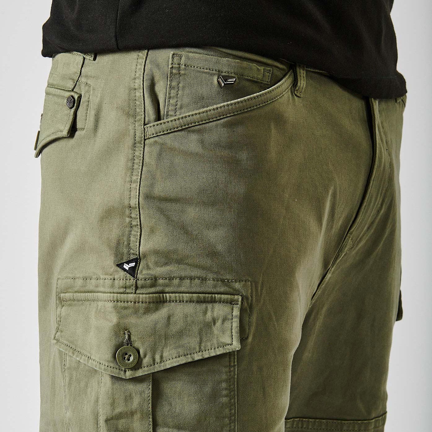 KALIS  Jean relaxed straight kaki homme
