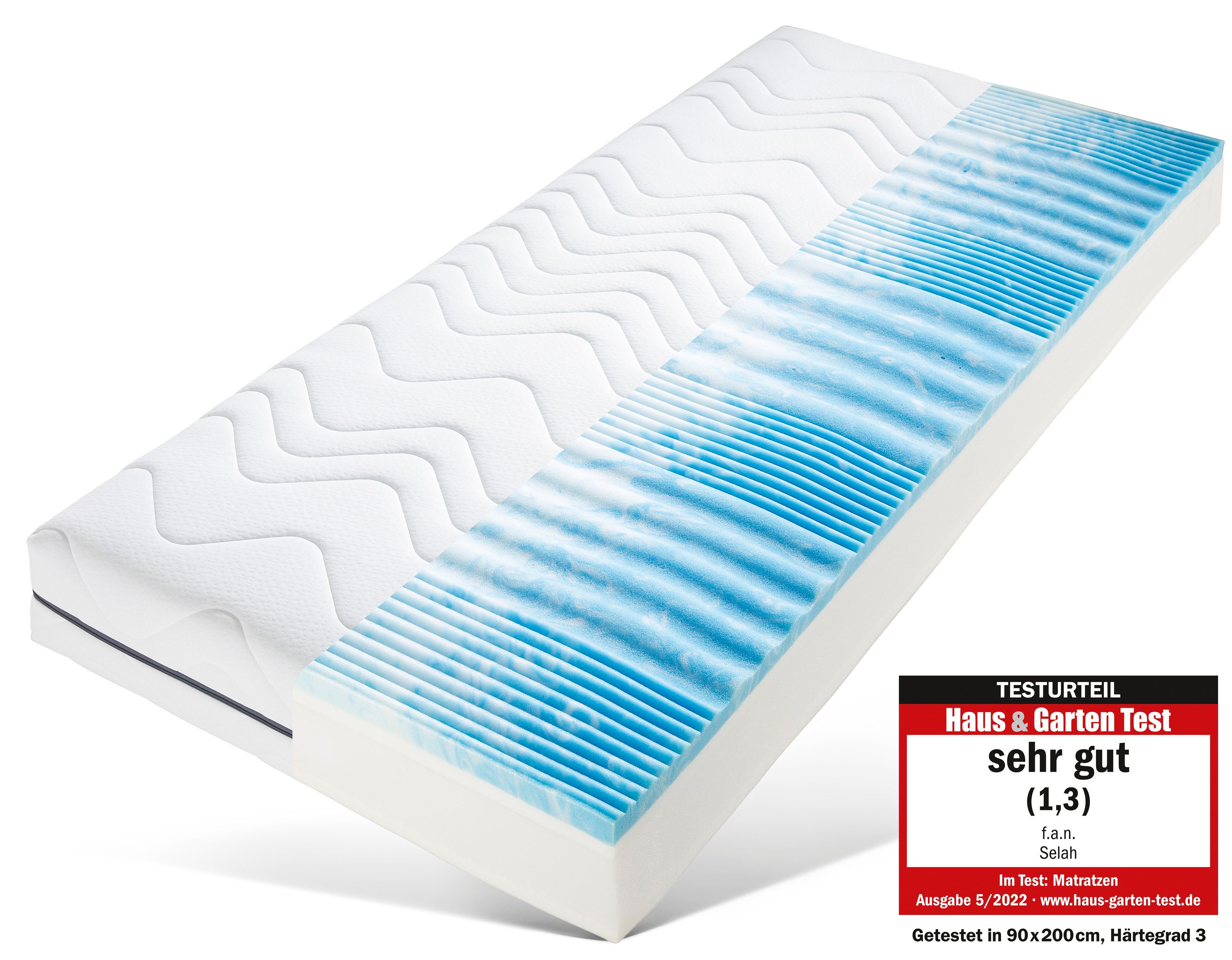 Taschenfederkernmatratze Selah, f.a.n. Schlafkomfort, 25 cm hoch, Matratze in 90x200 cm und weiteren Größen, ergonomische Matratze