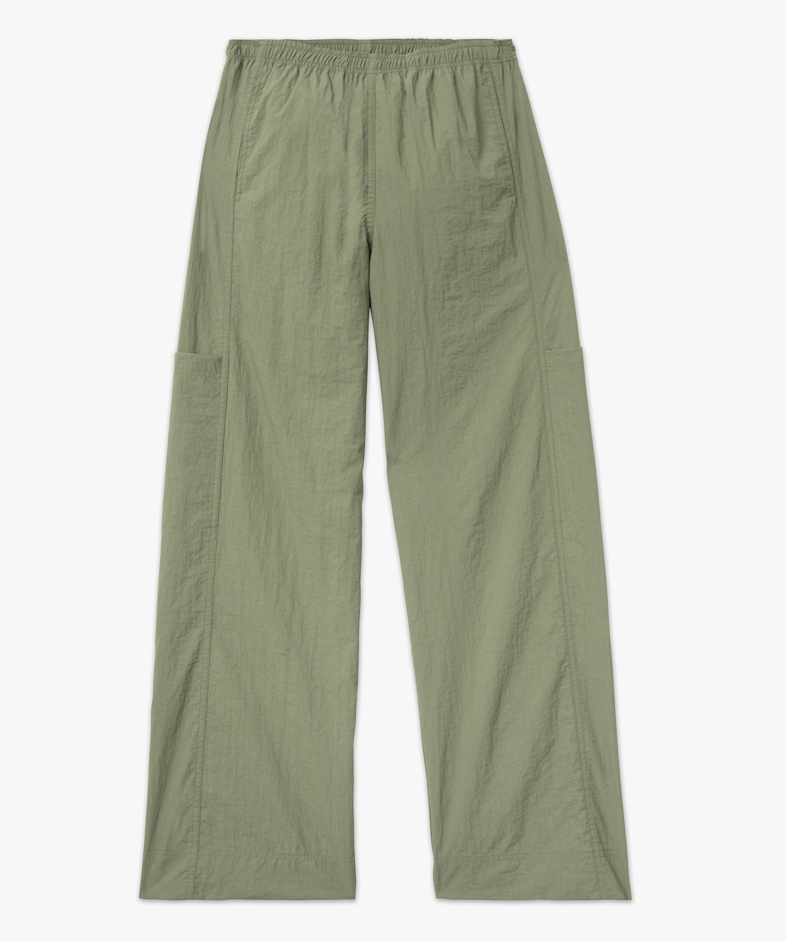 Pantalon large en toile de parachute femme kaki | GEMO