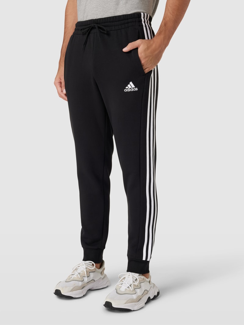 Sweatpants mit Label-Stitching in schwarz