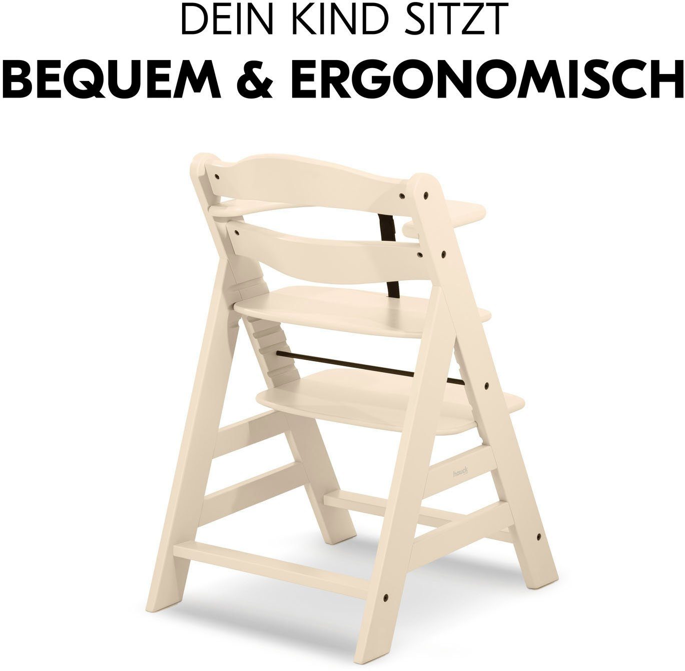 Hauck Hochstuhl Alpha+, Vanilla, FSC® - schützt Wald - weltweit