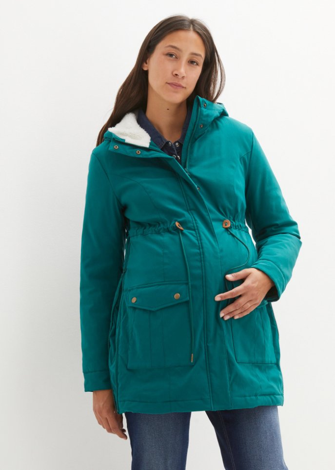 Umstandsjacke / Tragejacke mit Teddyfutter