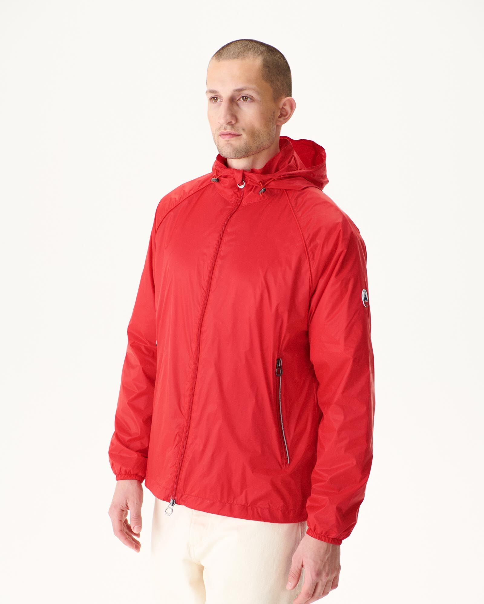 Coupe-vent à capuche Rouge vif Mistral