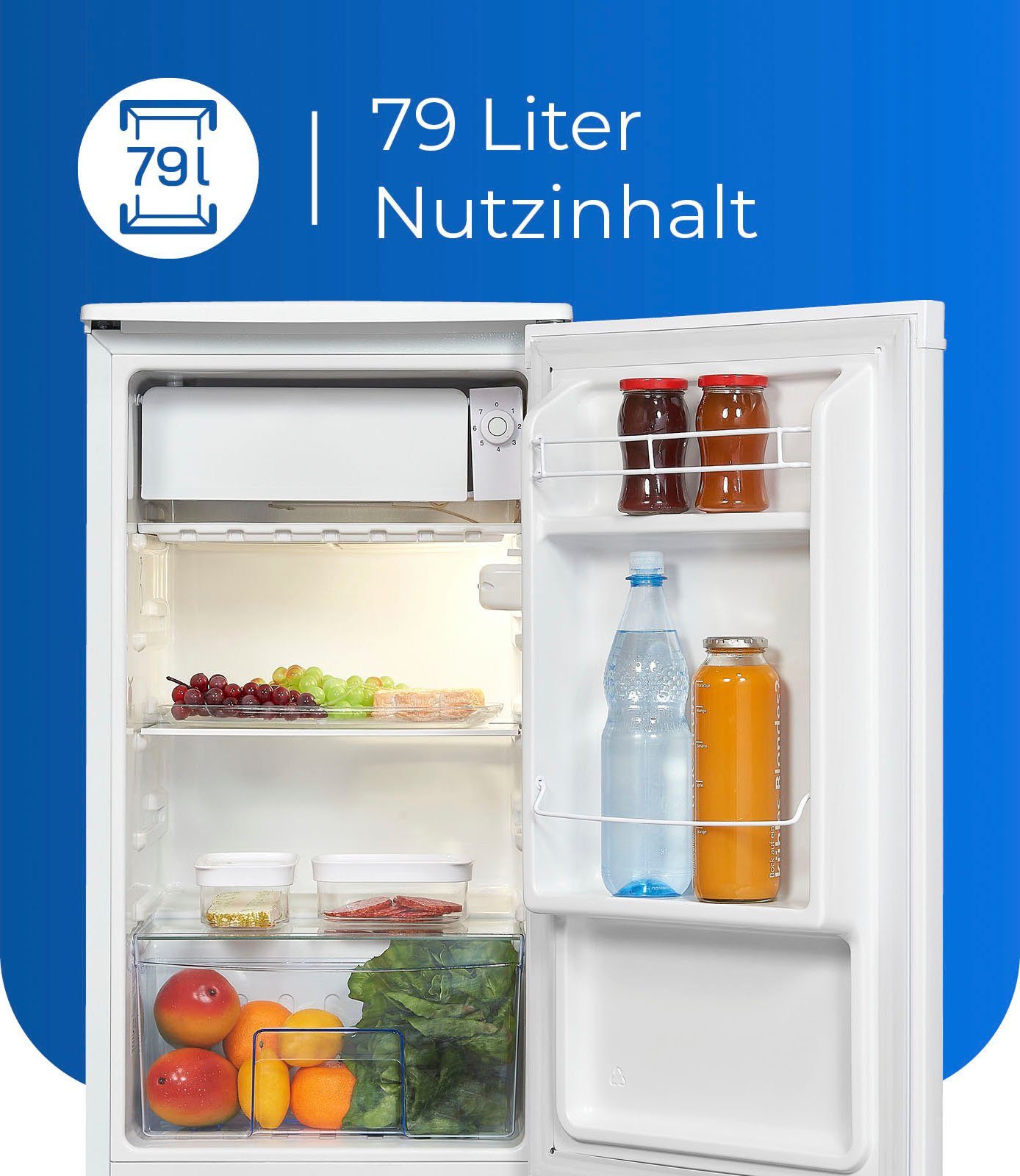 exquisit Kühlschrank KS86-0-090E, 83,5 cm hoch, 44,5 cm breit