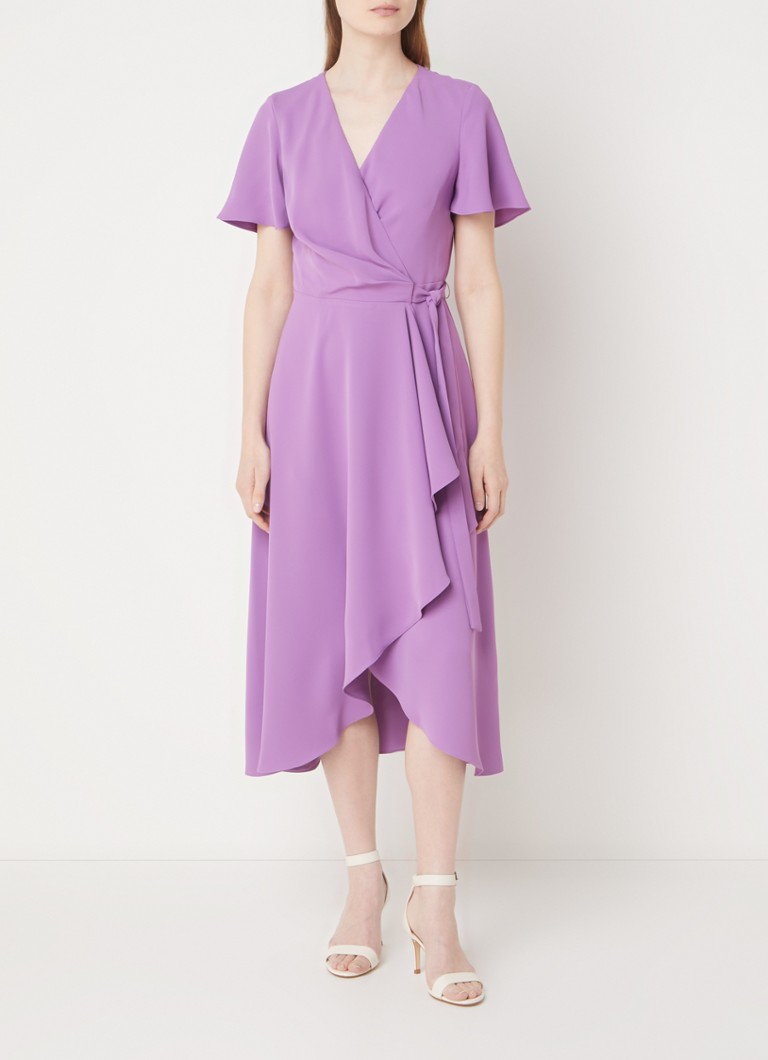 Rochie midi Phase Eight Julissa, model înfășurat, cu volane
